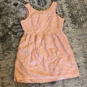 Peach lace dress